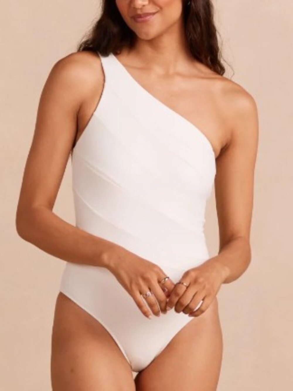 Summersalt Brand Women's 12 The Sidestroke One Piece Swimsuit White